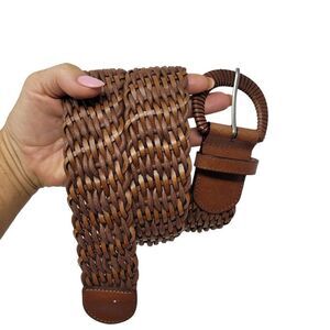 Vintage Braided Brown Belt 10 Unique Woven Braided Boho Cottage Core Country